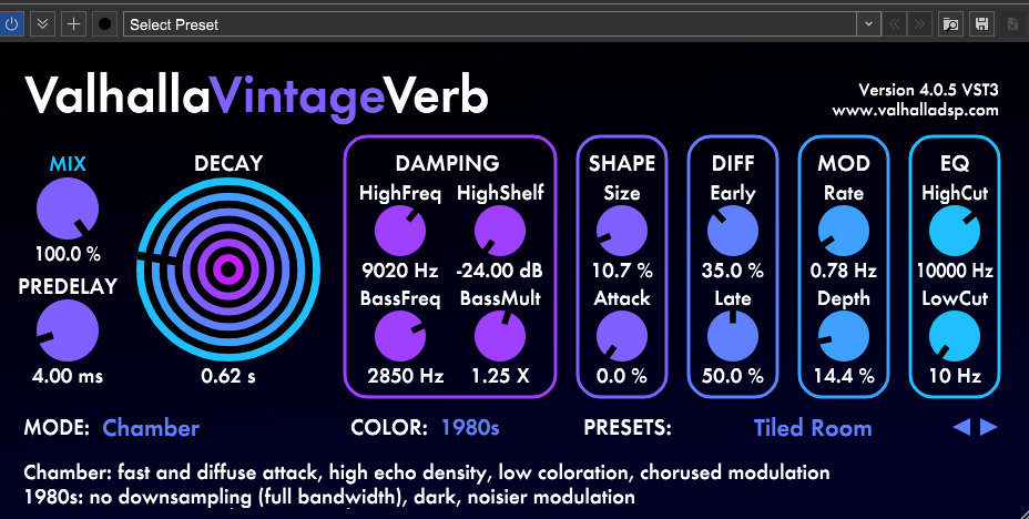valhalla VintageVerb / Vintage Verb